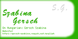 szabina gersch business card